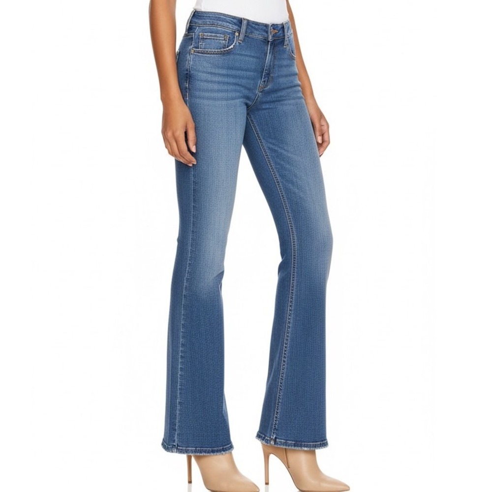 Juicy Couture Blue Flare‎ Denim Jeans 28 Cut 611603 Style 20159 ZB Distressed